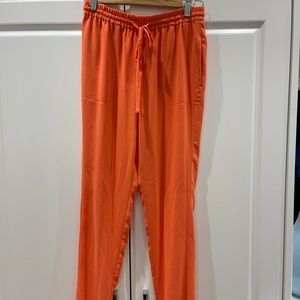 Coral pink Aritzia T.Babaton trousers